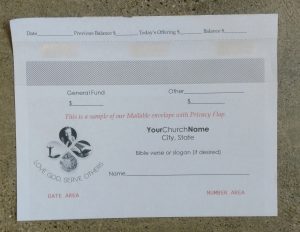 Full Size Mailable Offering Envelope