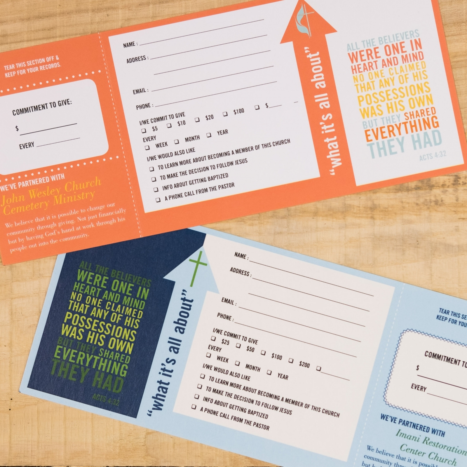 Pledge and Welcome Cards - One Write Company Throughout Pledge Card Template For Church